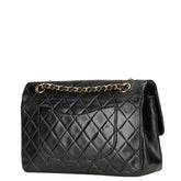 シャネル ココマーク マトラッセ25 ダブルフラップ チェーン ショルダーバッグ ブラック ラムスキン レディース CHANEL 【中古】